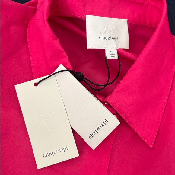 Cinq à Sept Fuchsia Puff Sleeve Blouse ( New ) - Picture 10 of 12